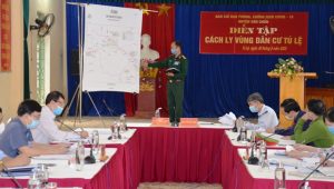 Văn Chấn tổ chức diễn tập cách ly vùng dân cư do dịch COVID-19 tại xã Tú Lệ